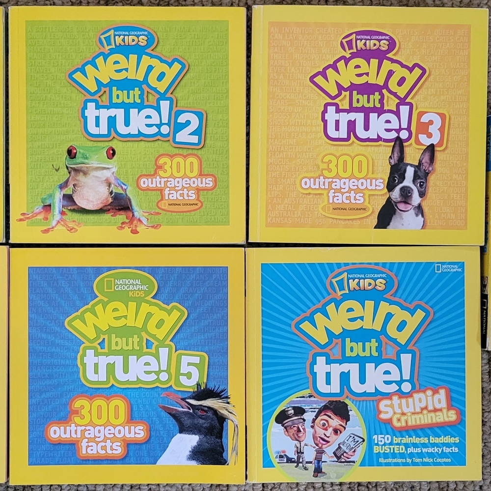 Weird But True Books - Series by National Geographics Kids - lot of 7 books